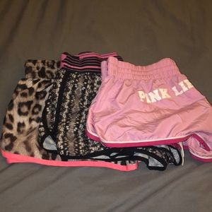 3 pairs of shorts (workout or pool)